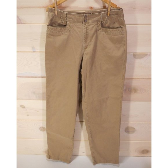 Columbia Womens size 14 Pants Tan River Resort Cotton - Picture 1 of 8